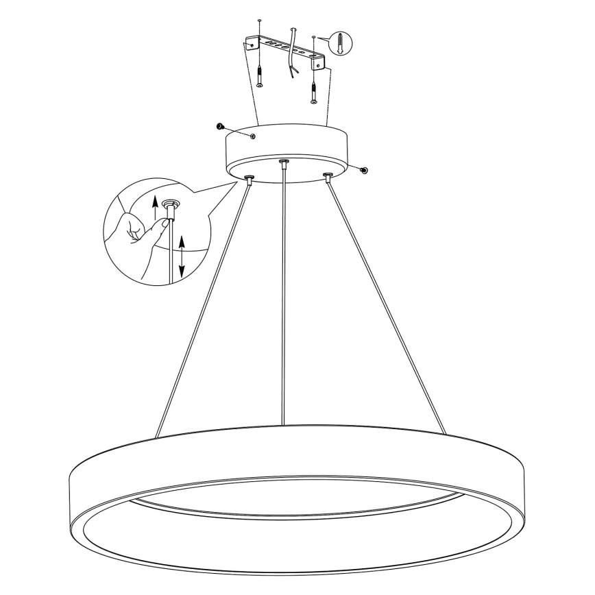 Eglo - LED RGBW Dimmable πολύφωτο κρεμαστό LED/26W/230V 2700-6500K ZigBee