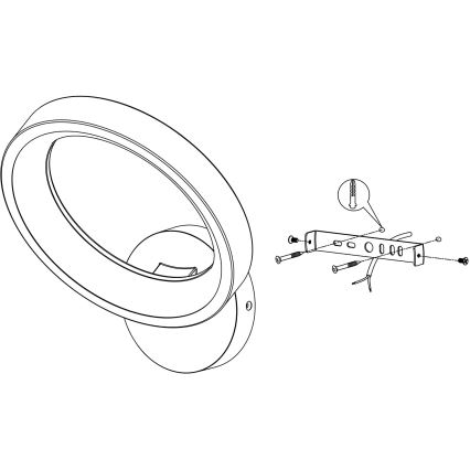 Eglo - LED RGBW Dimmable φωτιστικό τοίχου LED/16W/230V ZigBee