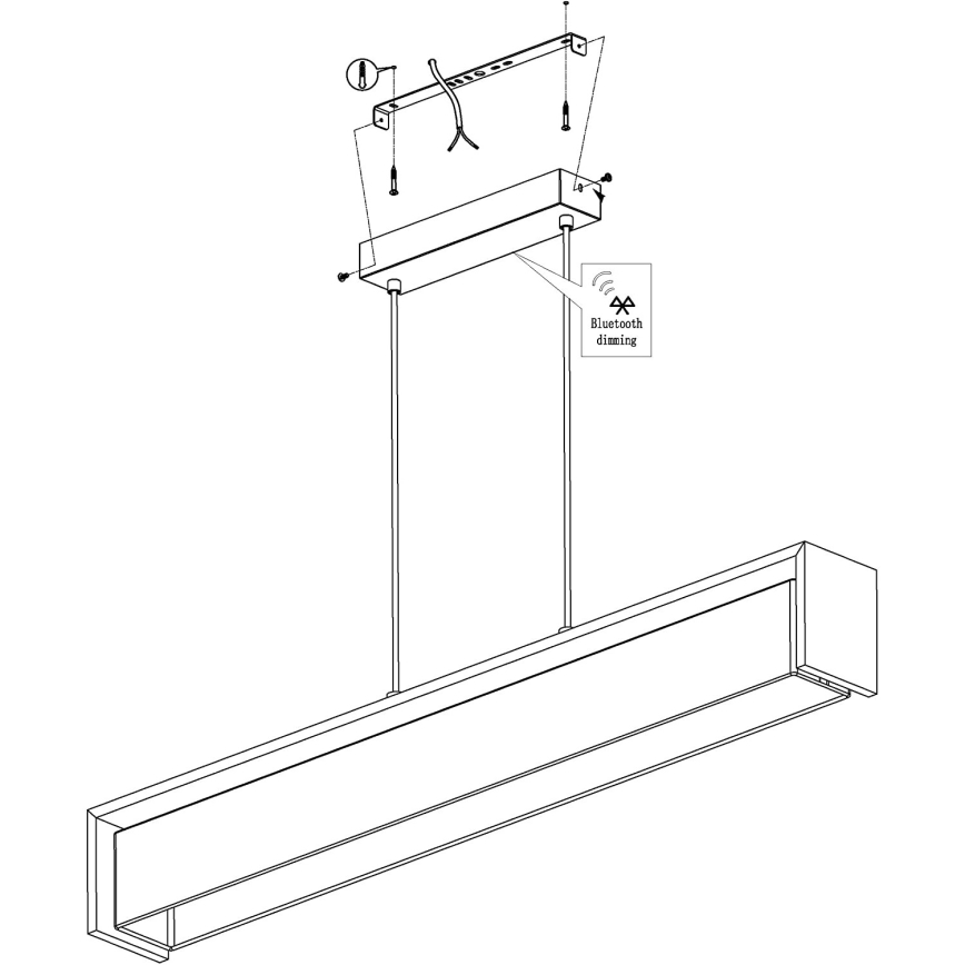 Eglo - Ρυθμιζόμενο φωτιστικό οροφής LED RGBW με καλώδιο LED/33,6W/230V ZigBee
