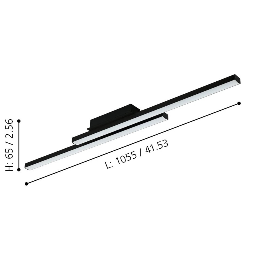 Eglo - LED RGBW Ρυθμιζόμενο φωτιστικό οροφής LED/32W/230V μαύρο ZigBee