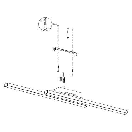 Eglo - LED RGBW Ρυθμιζόμενο φωτιστικό οροφής LED/32W/230V μαύρο ZigBee