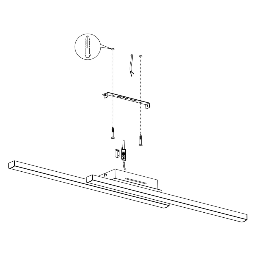 Eglo - LED RGBW Ρυθμιζόμενο φωτιστικό οροφής LED/32W/230V μαύρο ZigBee