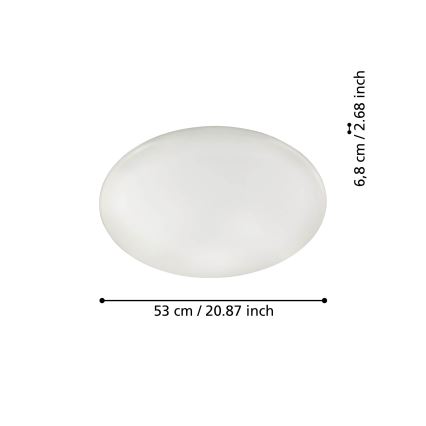 Eglo - LED Dimmable φωτιστικό οροφής LED/44,8W/230V ZigBee