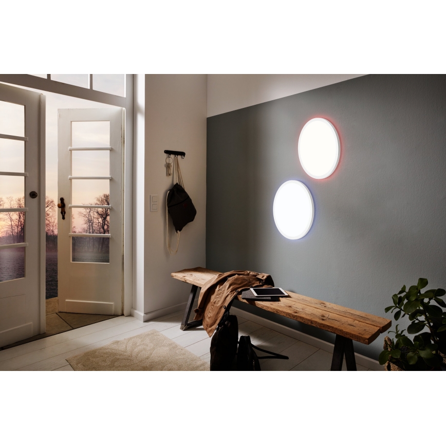 Eglo 900086 - LED RGBW Dimmable φωτιστικό οροφής ROVITO-Z LED/14,6W/230V 2700-6500K διάμετρος 29,5 cm λευκό
