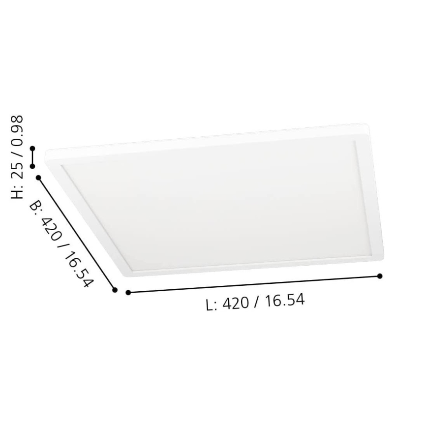 Eglo - LED RGBW Ρυθμιζόμενο φωτιστικό οροφής LED/16,5W/230V 2700-6500K λευκό ZigBee