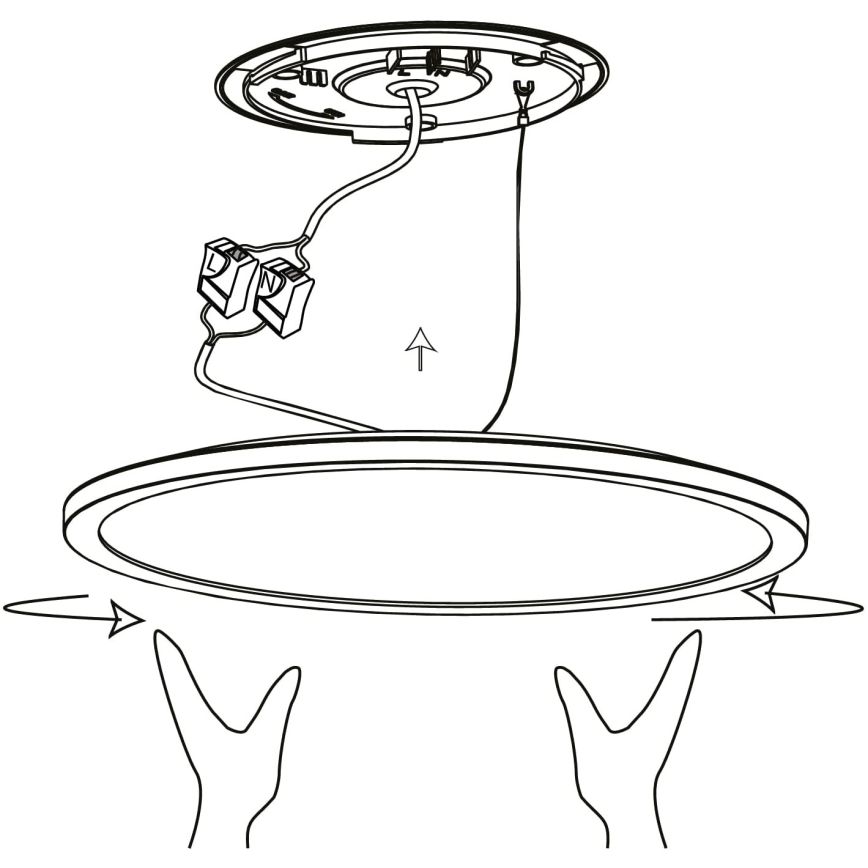 Eglo - LED RGBW Dimmable φωτιστικό οροφής LED/14,6W/230V μαύρο ZigBee