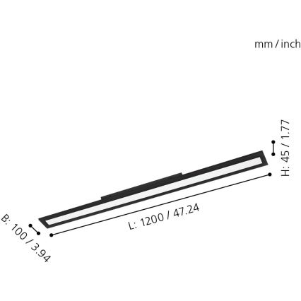 Eglo - LED Ρυθμιζόμενο φωτιστικό οροφής LED/33,5W/230V ZigBee