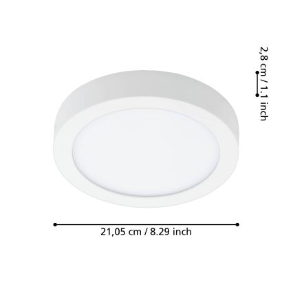 Eglo - LED Dimmable φωτιστικό οροφής μπάνιου LED/16,5W/230V 2700-6500K IP44 ZigBee