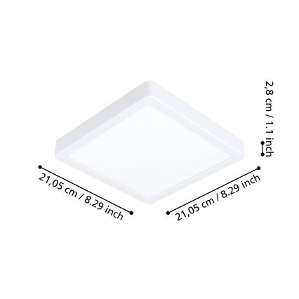 Eglo - LED Dimmable φωτιστικό οροφής μπάνιου LED/16,5W/230V 2700-6500K IP44 ZigBee