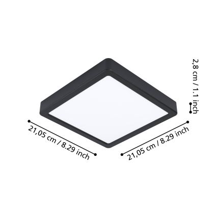 Eglo - LED Dimmable φωτιστικό οροφής μπάνιου LED/16,5W/230V IP44 ZigBee