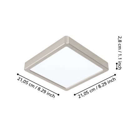 Eglo - Ρυθμιζόμενο LED φωτιστικό μπάνιου LED/16,5W/230V IP44 ZigBee 21x21 cm