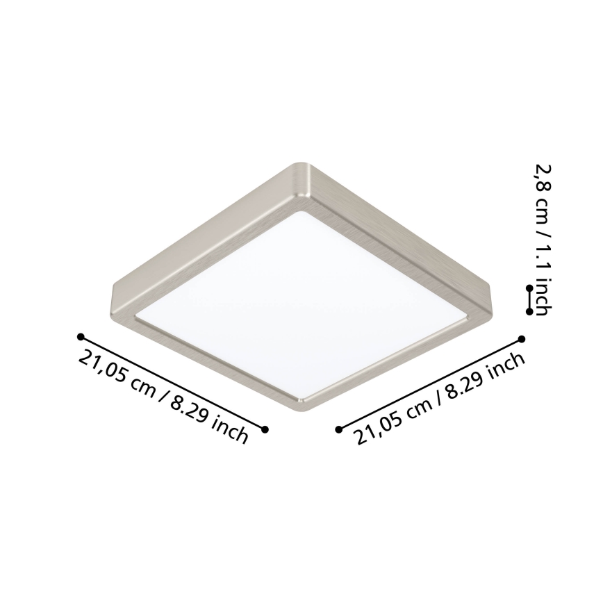 Eglo - Ρυθμιζόμενο LED φωτιστικό μπάνιου LED/16,5W/230V IP44 ZigBee 21x21 cm