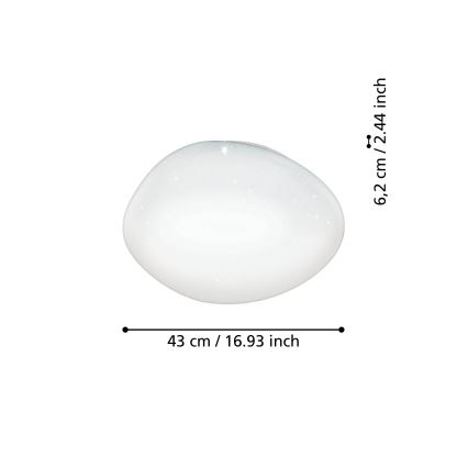 Eglo - LED RGBW Dimmable φωτιστικό οροφής LED/21,6W/230V ZigBee