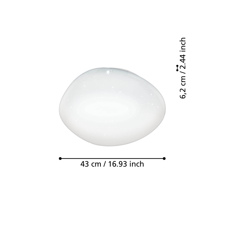 Eglo - LED RGBW Ρυθμιζόμενο φωτιστικό οροφής LED/21,6W/230V Ø 43 cm