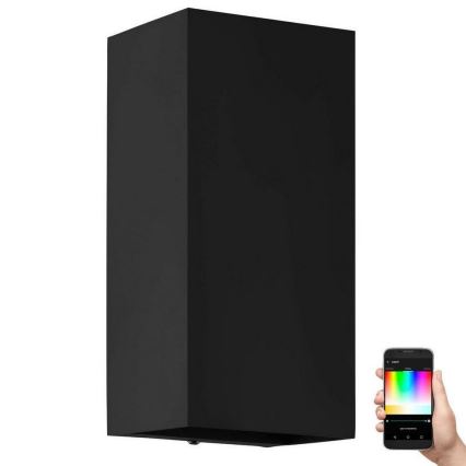 Eglo - LED RGB Ρυθμιζόμενο εξωτερικό φωτιστικό τοίχου 2xGU10/5W/230V IP55 2700-6500K