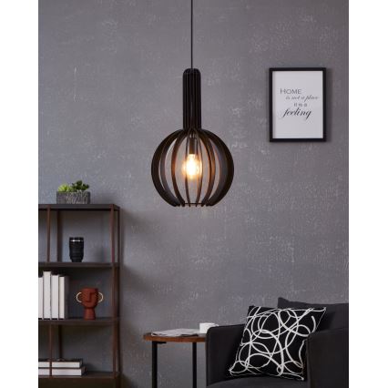 Eglo - Κρεμαστό φωτιστικό οροφής 1xE27/40W/230V διάμετρος 31 cm μαύρο