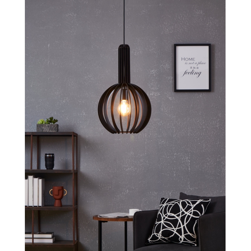 Eglo - Κρεμαστό φωτιστικό οροφής 1xE27/40W/230V διάμετρος 31 cm μαύρο