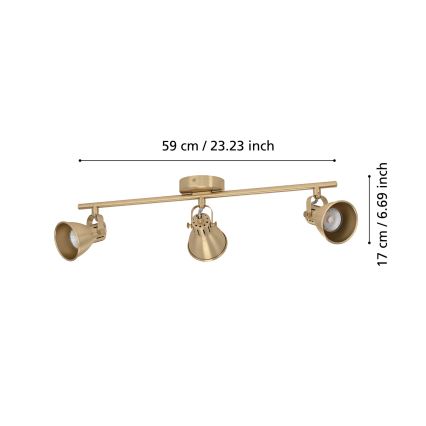 Eglo - LED Σποτ φωτιστικό 3xGU10/3W/230V