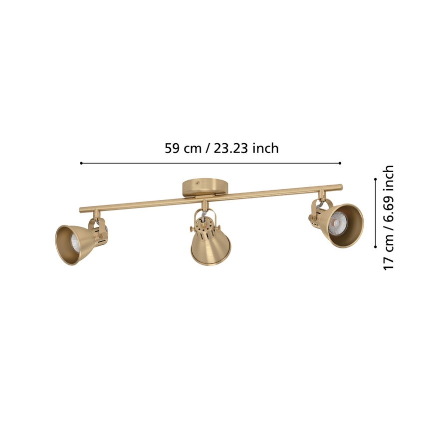 Eglo - Φωτιστικό σποτ LED 3xGU10/3W/230V