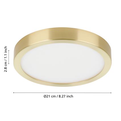 Eglo - Φωτιστικό οροφής LED LED/17W/230V, διάμετρος 21 cm, διάμετρος 21 cm