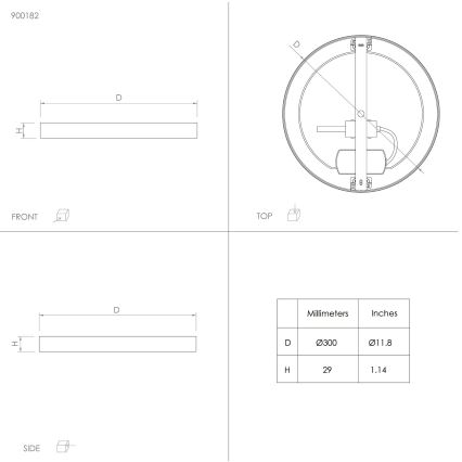 Eglo - Φωτιστικό οροφής LED LED/20,5W/230V διάμετρος 28,5 cm