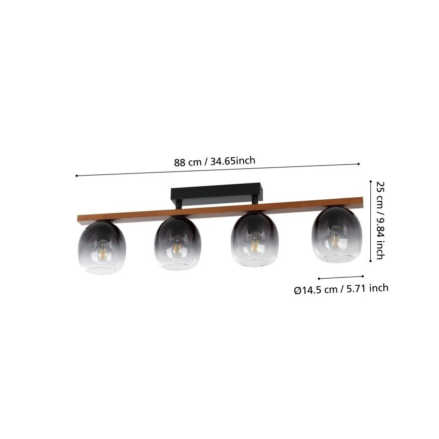 Eglo - Πλαφονιέρα οροφής  4xE27/40W/230V