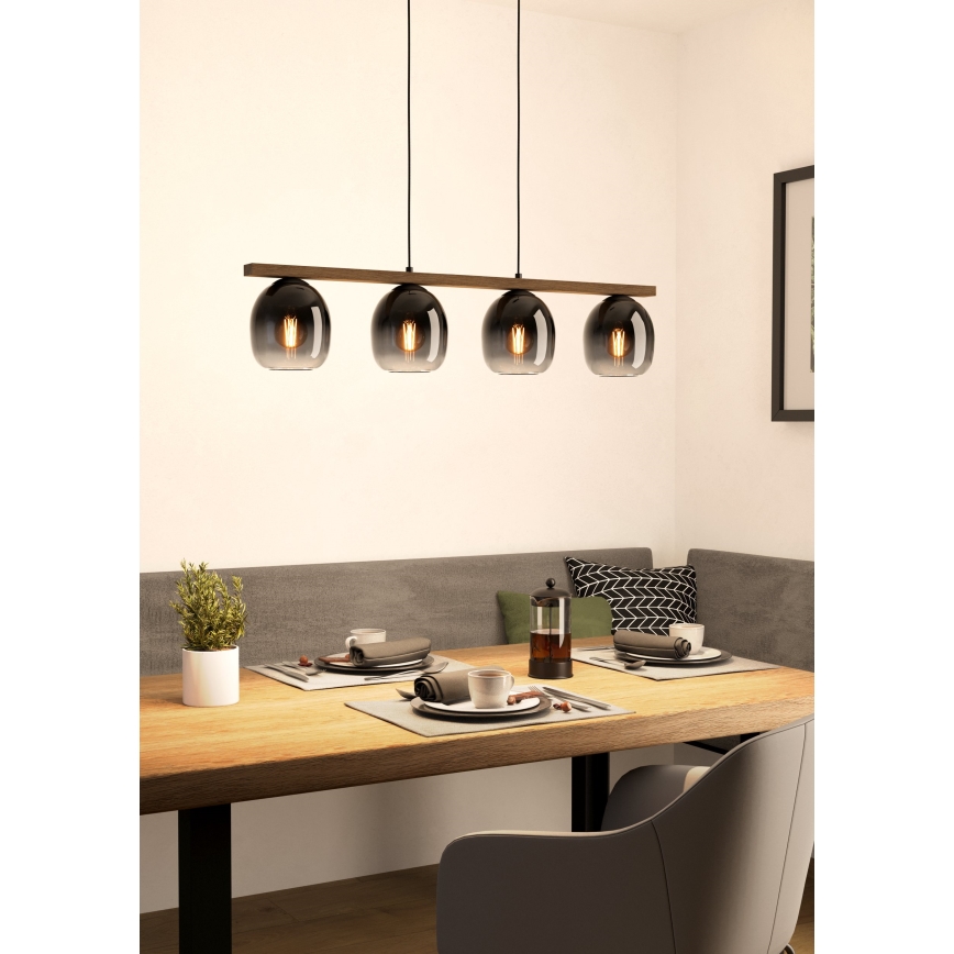 Eglo - Φωτιστικό οροφής με καλώδιο 4xE27/40W/230V
