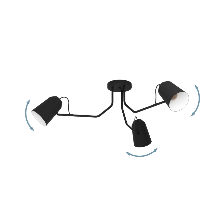 Eglo - Επιτοίχιο φωτιστικό 3xE27/25W/230V