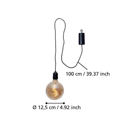 Eglo - Κρεμαστό φωτιστικό εξωτερικού χώρου LED LED/0,06W/6V 4xAA IP44 μπεζ