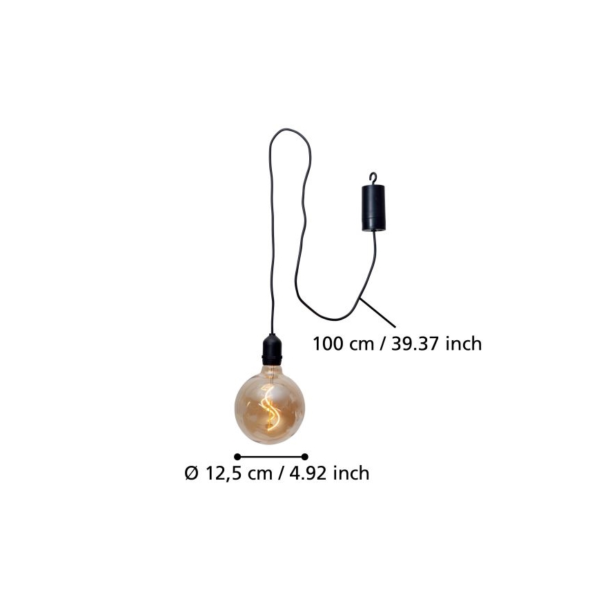 Eglo - Κρεμαστό φωτιστικό εξωτερικού χώρου LED LED/0,06W/6V 4xAA IP44 μπεζ