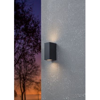Eglo - Επιτοίχιο φωτιστικό εξωτερικού χώρου LED 2xGU10/4,6W/230V IP44