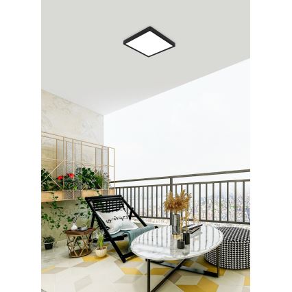 Eglo - LED οροφιαίο φωτιστικό μπάνιου LED/20,5W/230V IP44 μαύρο