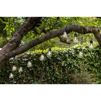 Eglo - LED Εξωτερικό διακοσμητικό φωτιστικό αλυσίδα 10xLED/0,06W/3V 2xAA IP44