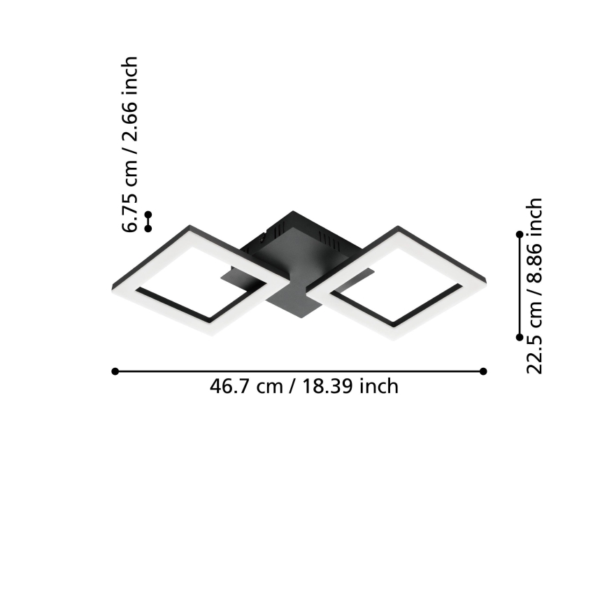 Eglo - LED Dimmable φωτιστικό οροφής LED/15,5W/230V