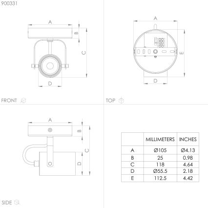 Eglo - Φωτιστικό σποτ LED 1xGU10/3W/230V