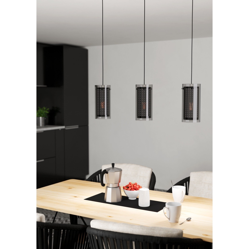 Eglo -  Κρεμαστό φωτιστικό οροφής ράγα 3xE27/10W/230V