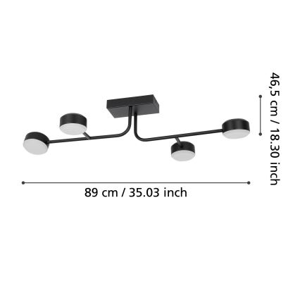 Eglo - LED ρυθμιζόμενο φωτιστικό οροφής 4xLED/6,8W/230V