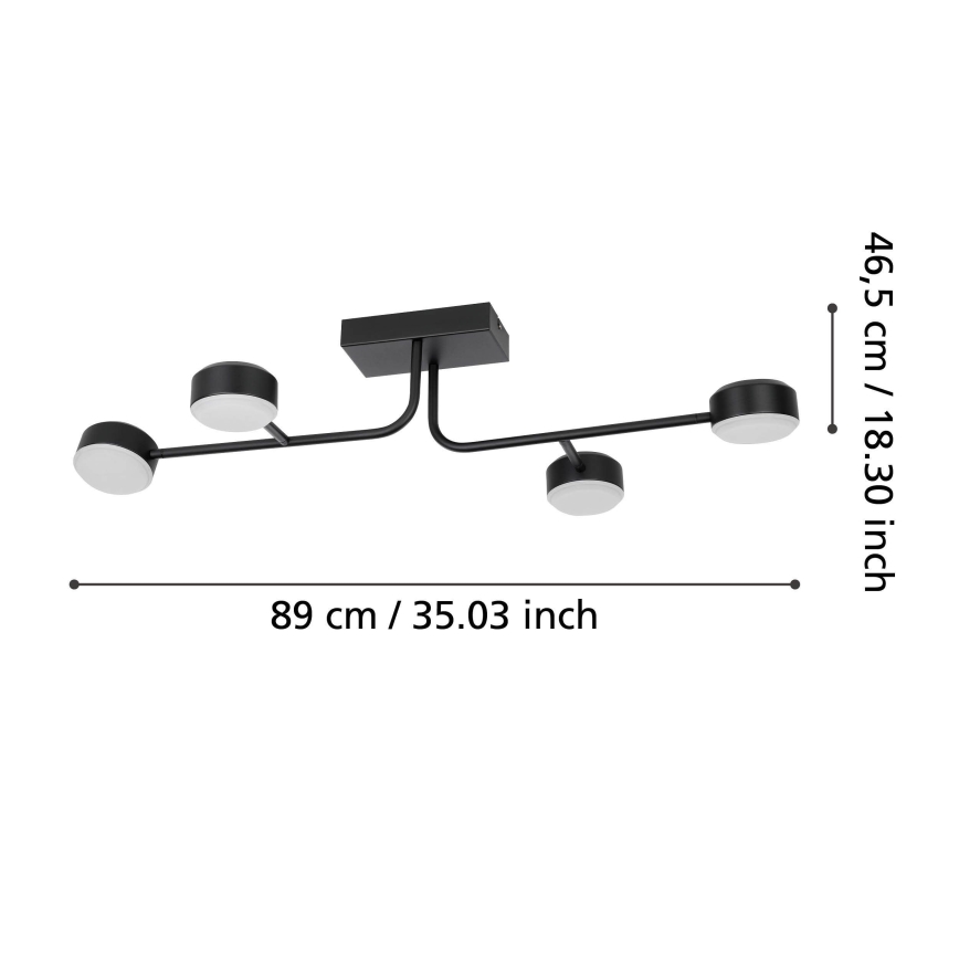 Eglo - LED ρυθμιζόμενο φωτιστικό οροφής 4xLED/6,8W/230V
