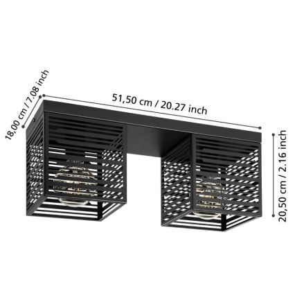 Eglo - Οροφωτιστικό 2xE27/40W/230V