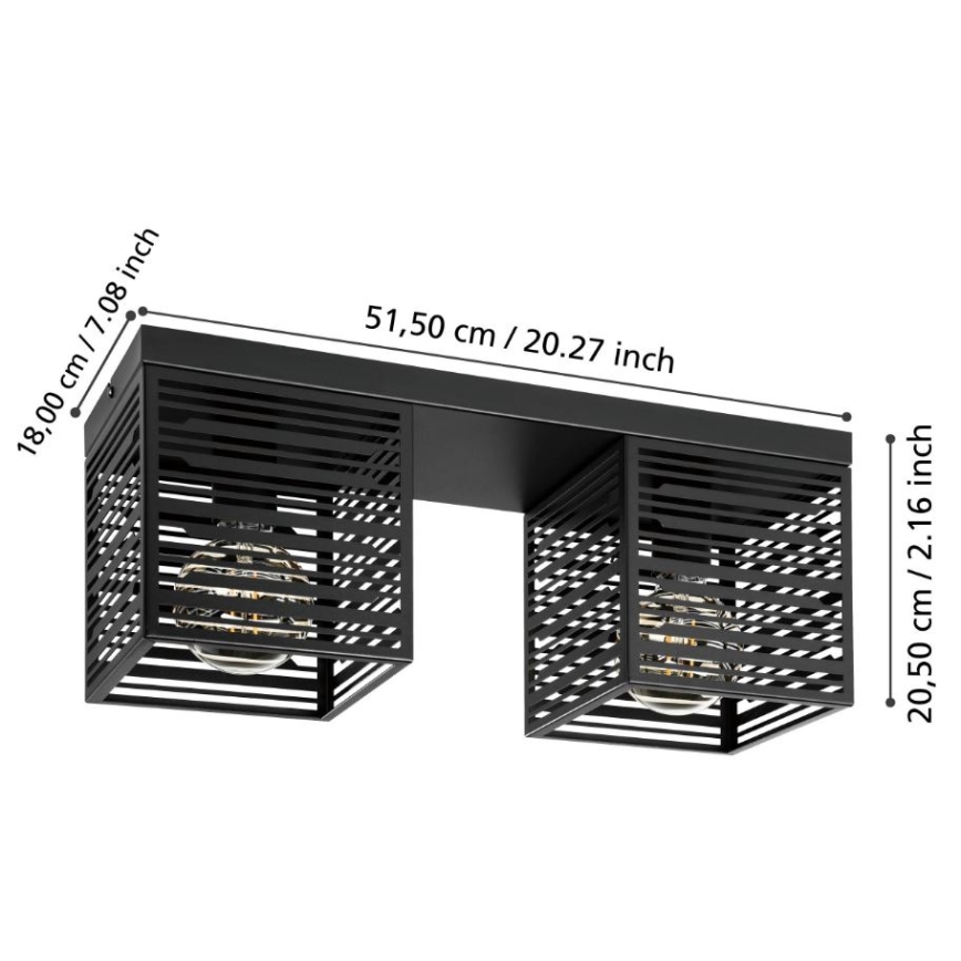 Eglo - Οροφωτιστικό 2xE27/40W/230V