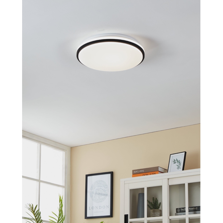 Eglo - LED οροφωτιστικό μπάνιου LED/15,6W/230V IP44 μαύρο