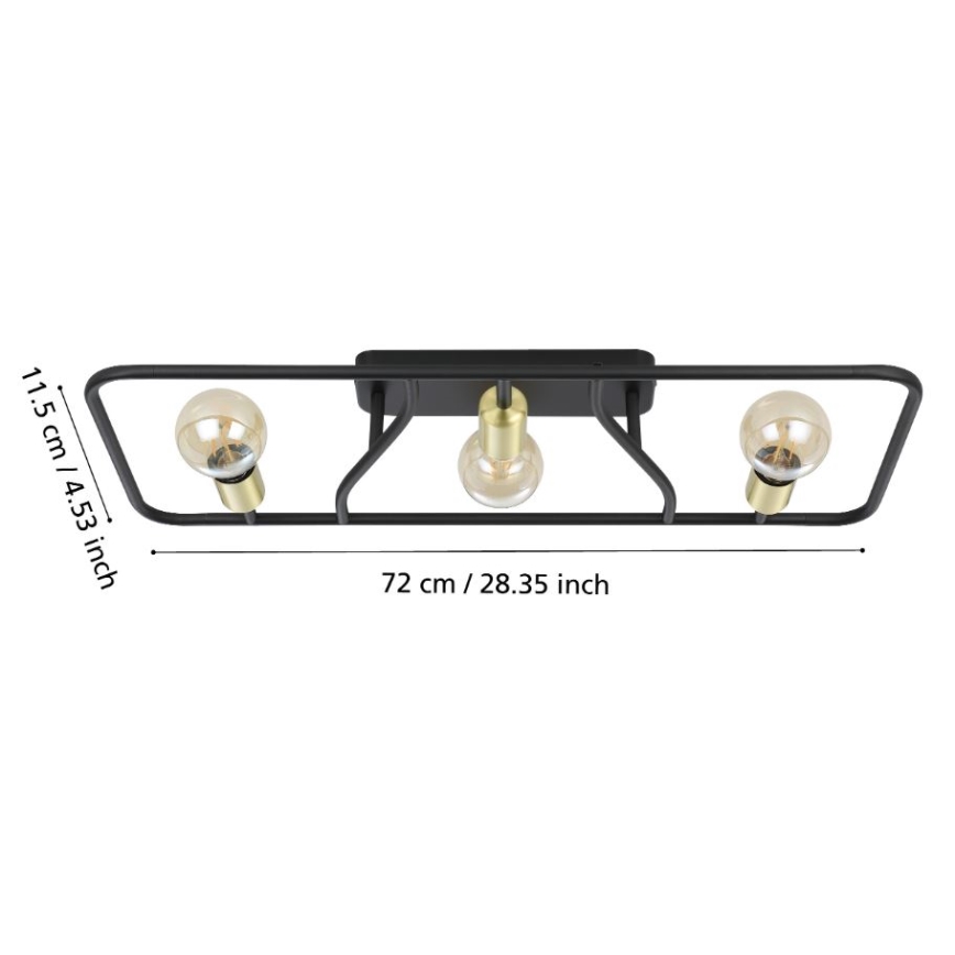 Eglo - Οροφής φωτιστικό 3xE27/40W/230V