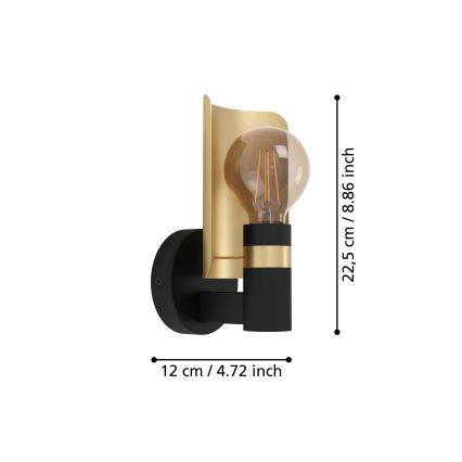 Eglo - Επιτοίχιο φωτιστικό 1xE27/40W/230V