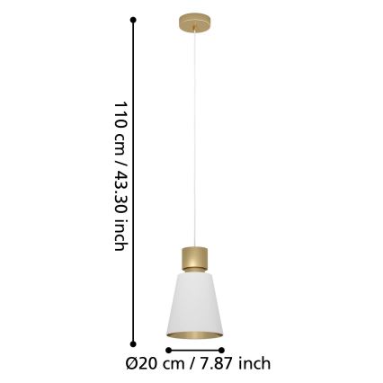 Eglo - Φωτιστικό οροφής με καλώδιο 1xE27/40W/230V