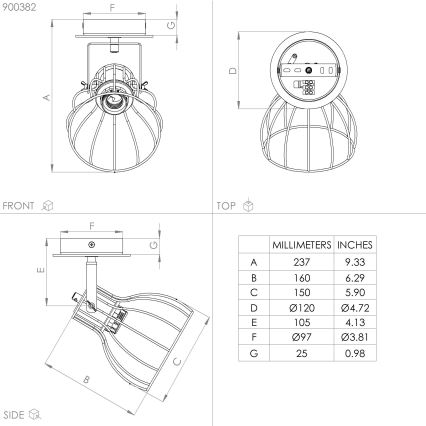 Eglo - Επιτοίχιο σποτ 1xE27/40W/230V