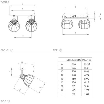 Eglo - Φωτιστικό σποτ 2xE27/40W/230V