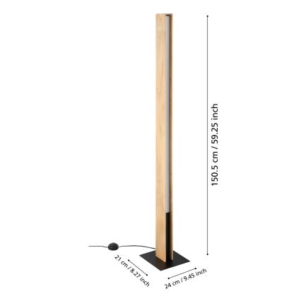 Eglo - LED RGBW Επιδαπέδια λάμπα dimming LED/35W/230V 2700-6500K