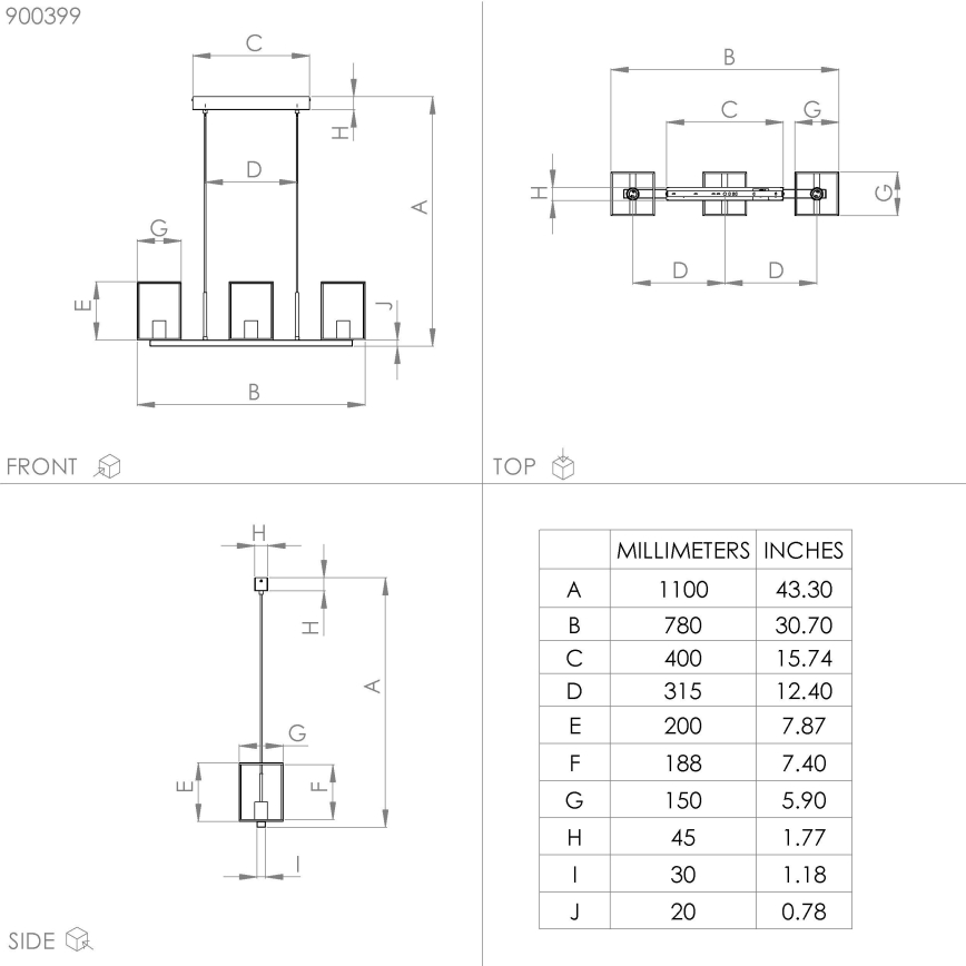 Eglo - Πολύφωτο με συρματόσχοινο 3xE27/40W/230V