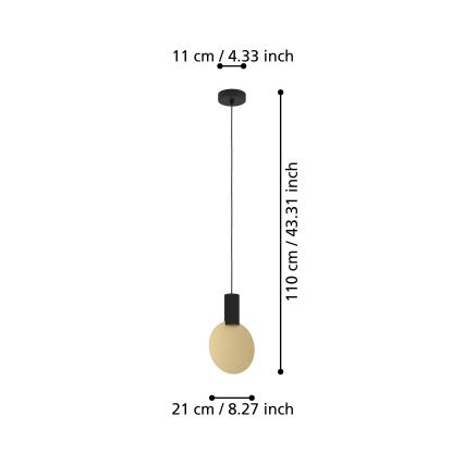 Eglo -  Κρεμαστό φωτιστικό οροφής LED 1xGU10/4,5W/230V 3000K