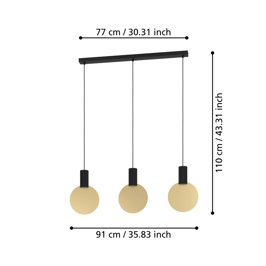 Eglo -  Κρεμαστό φωτιστικό οροφής LED 3xGU10/4,5W/230V 3000K